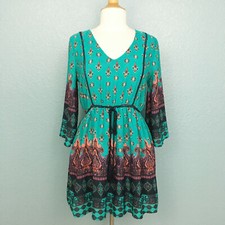 GB Boho Peasant Elastic Waist Dress S