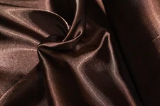 CHOCOLATE BROWN, Satin Sateen Fabric, Light / Mid Weight, By the Metre