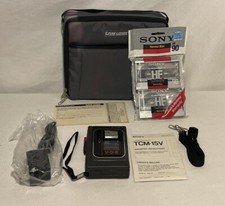New No Box Sony Cassette Corder Recorder TCM-15V VOR Voice Operated Recording