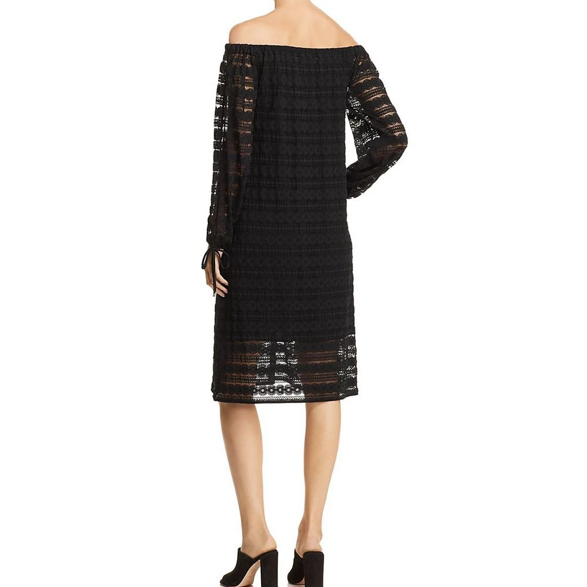 Abito MICHAEL KORS Donna Medaglione Nero Laccio Spalla Shift S TEDO