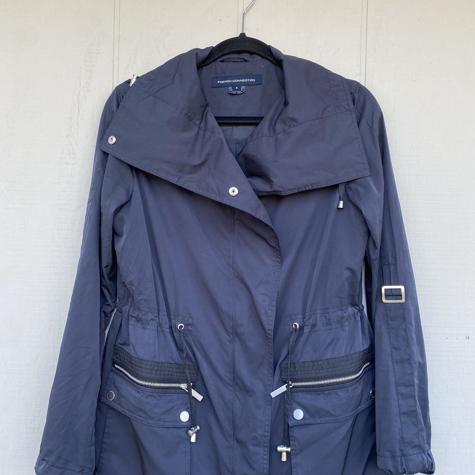 French Connection Lightweight Rain Jacket Navy Bl… - image 4