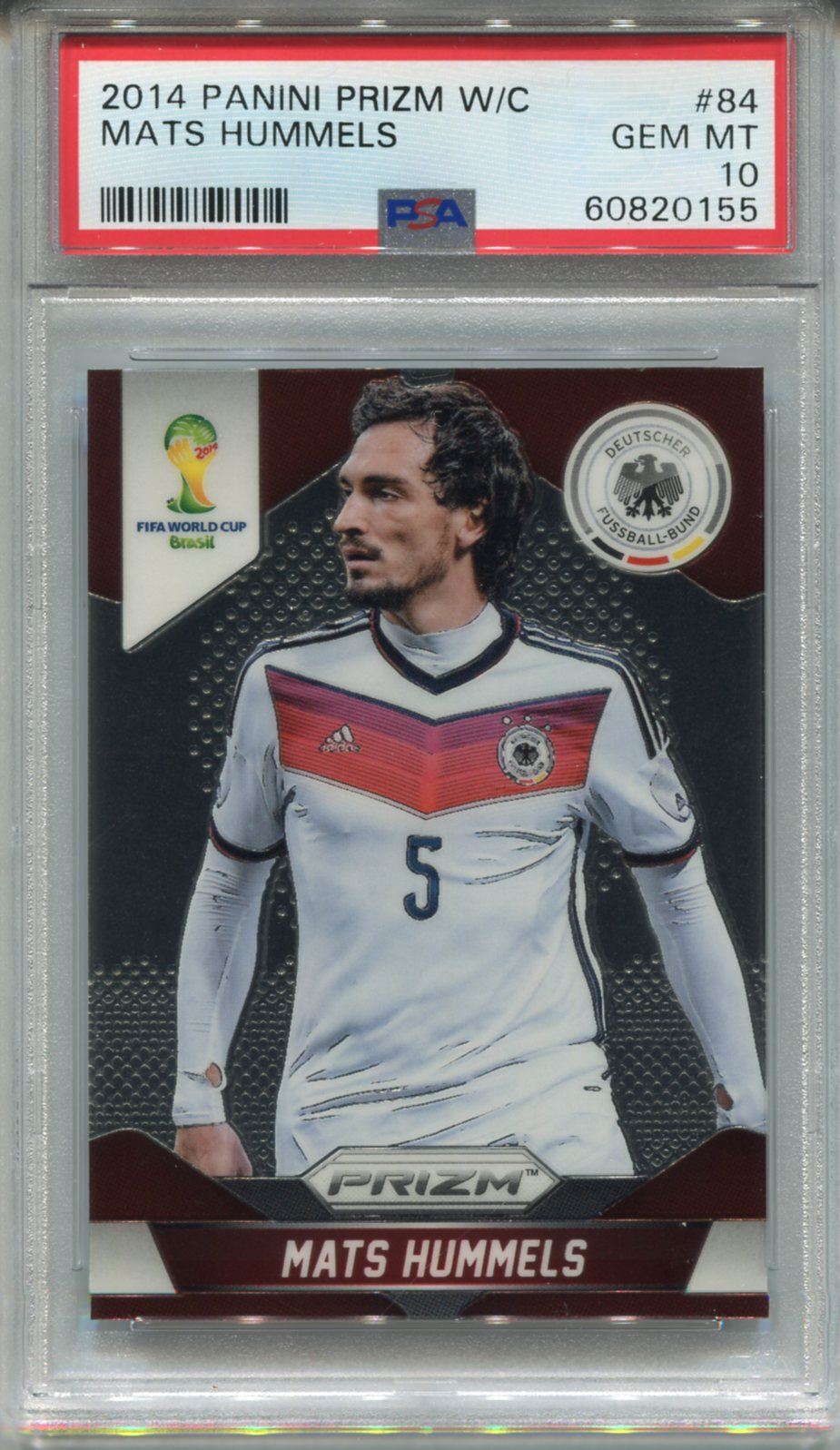 Panini Prizm World Cup Soccer 2014 #84 Mats Hummels PSA 10