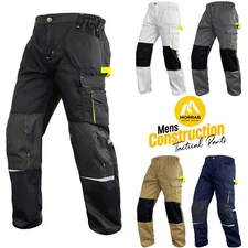 Mens Cargo Tactical Pants Heavy Duty Work Trousers with Reinforced Knees