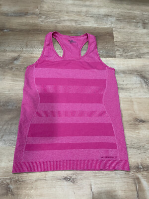 Brooks Women's Size Medium Pink Streaker Seamless Athletic
