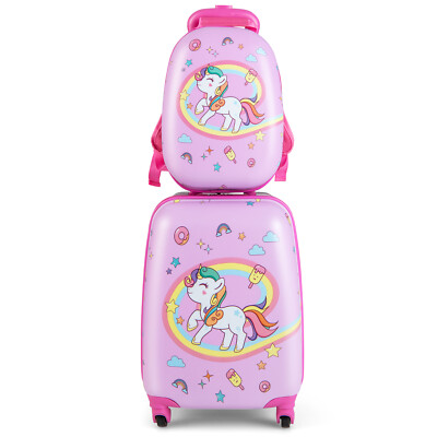 12''+16'' Kinderkoffer + Rucksack 2TLG Kindertrolley Kindergepäck Reisegepäck