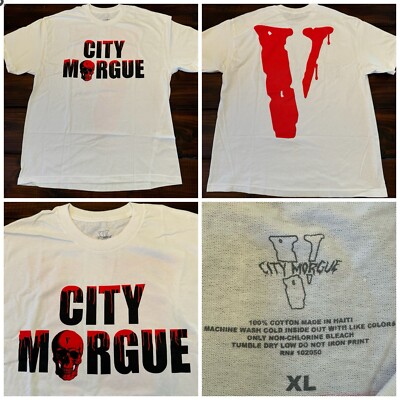 VLONE x City Morgue Drip Tee Shirt White Size XL FW19 Guaranteed Authentic