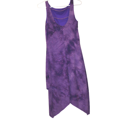 I.N. San Francisco Purple Tulip Dress Medium Glitter Floral Homecoming Prom