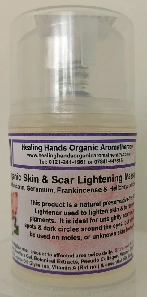 HEALING HANDS ORGANIC AROMATHERAPY Organic Super Lightening Oil 4 Pigmentation Probs +SkinBright, Retinol, Collagen