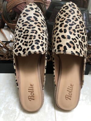Rollie Madison Mule Calf Hair Leather Leopard EU 41 US 10 Women’s