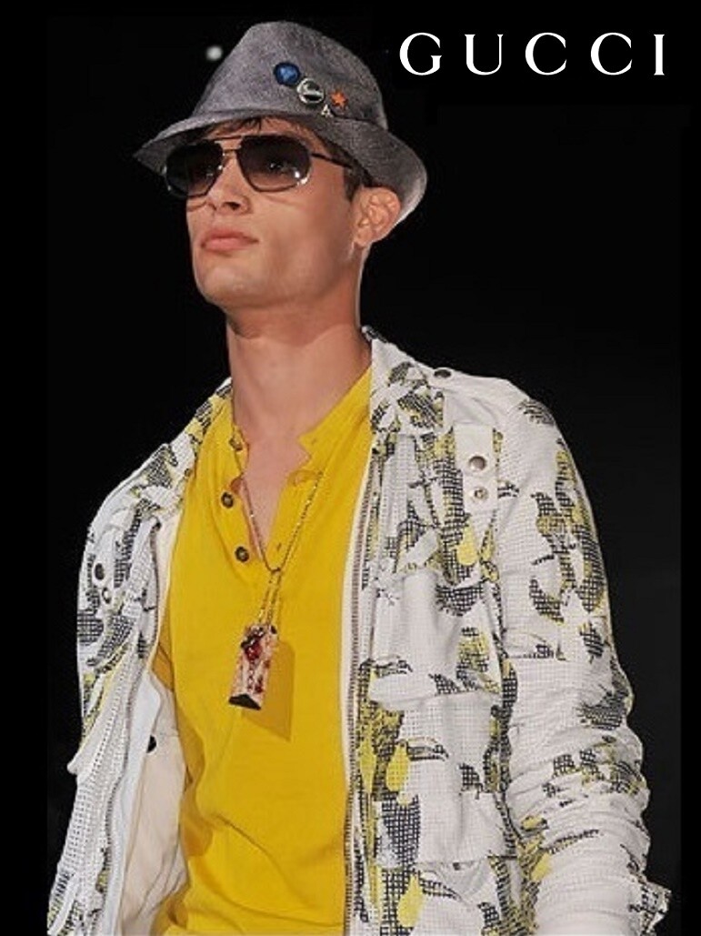 GUCCI leather jacket off white camo military bomber runway