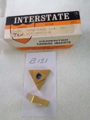 10 NEW INTERSTATE TNMA-54NG .250'' CARBIDE GROOVING INSERTS. GRADE I-55.   {B131}