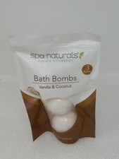 Spa Naturals Luxury Collection Vanilla Coconut Bath Bombs 3 Fizzies