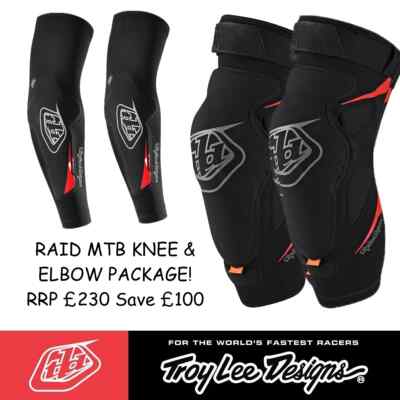 Troy Lee Designs Raid MTB D30 Ultimatives MTB Knie & Ellbogen Paket - Erwachsenen Paar