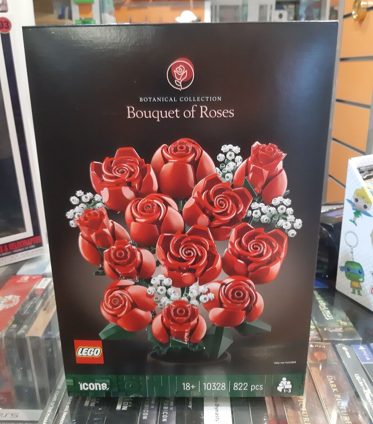 LEGO ICONS 10328 BOUQUET DI ROSE, SET FIORI FINTI PER ADULTI, DECORAZIONE CASA, IDEA REGALO PER LEI O LUI, COLLEZIONE BOTANICA - Immagine 2