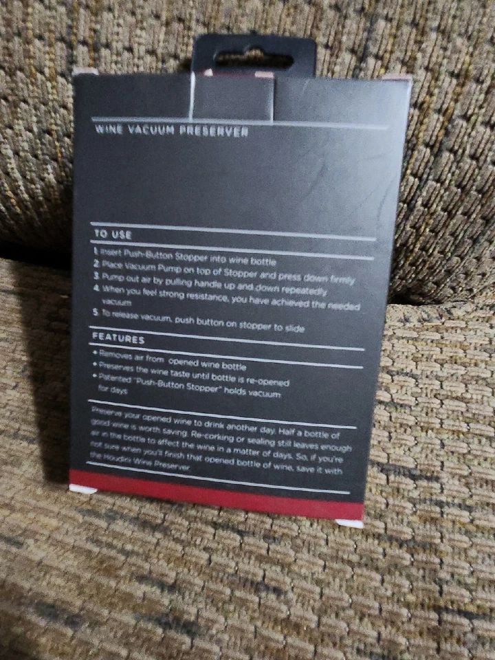 Bomba y tapón para aspiradora de vino Rabbit Houdini Foto 4 de 4