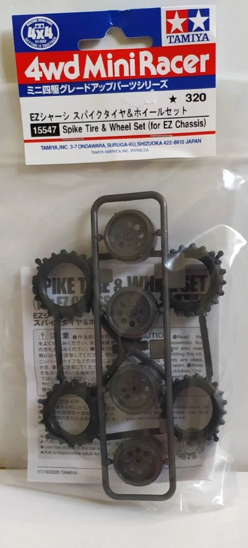 Tamiya 51665 - Ruote A 11 Razze Nere Per Telaio M (4 Pezzi)