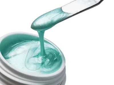 Exklusives UV Farbgel Mint Green metallic Pastell 5ml Grün Gel Nr.55 Fullcover