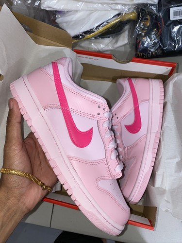 Nike Dunk Low Triple Pink (GS) DH9765-600 brand new size 7Y/8.5W | eBay