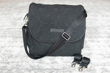 Petunia Pickle Bottom Boxy Backpack Embossed Black Diaper Changing Bag Tote