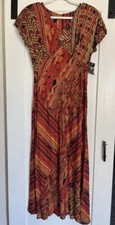 Saint Tropez West Vintage Pattern Maxi Dress Size 6