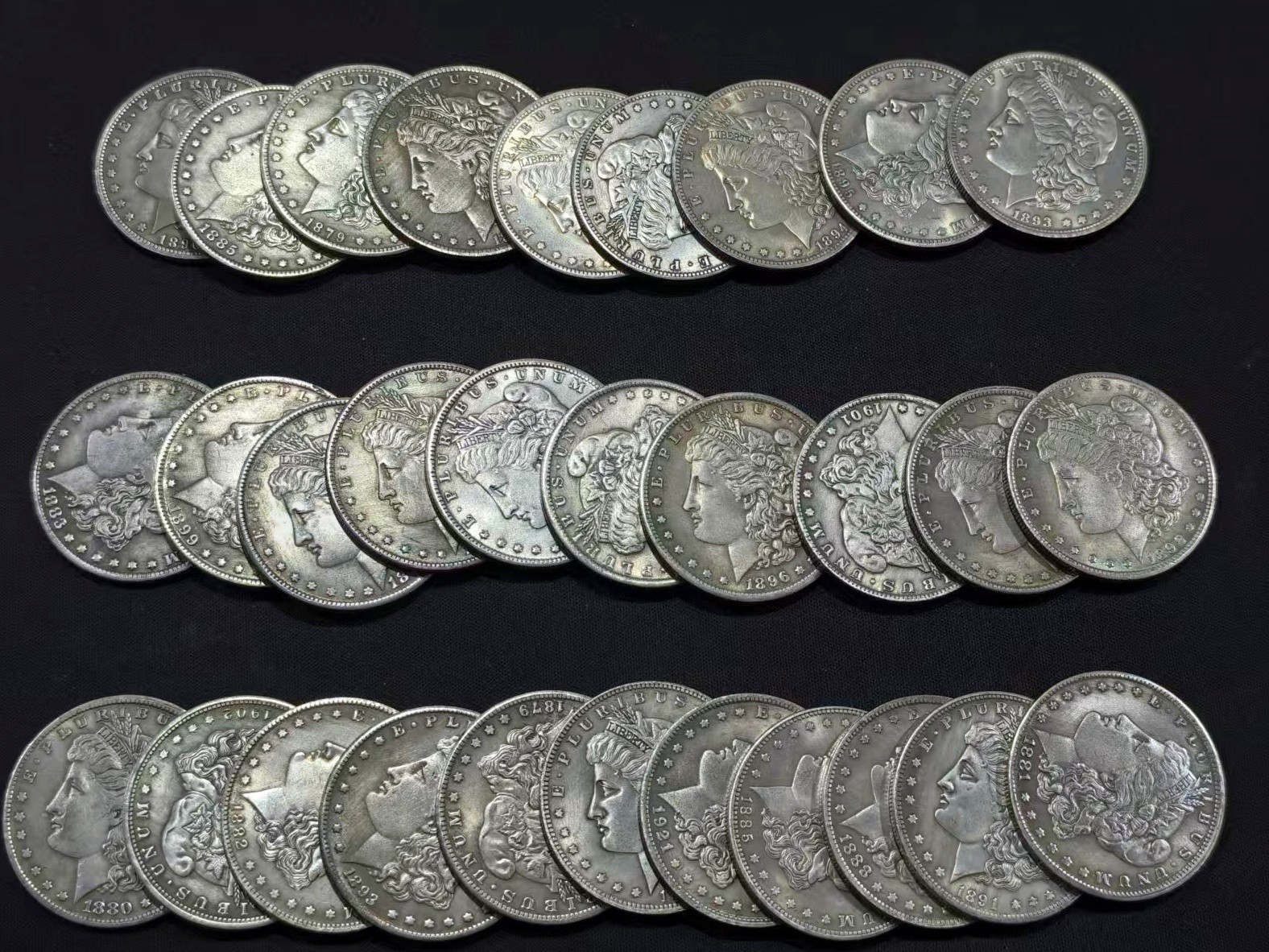 1878-1921 Morgan Silver Dollar,Lots of 5,All O Mint Blind Box Coins