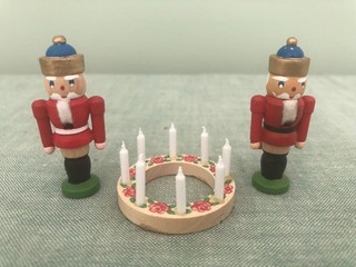 Bodo Hennig Dollhouse Miniature Christmas German Nutcrackers Advent Wreath 1:12