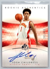 2004-05 SP Authentic Josh Childress Auto AU,SN,RC Rookie #182 Card #/999. rookie card picture