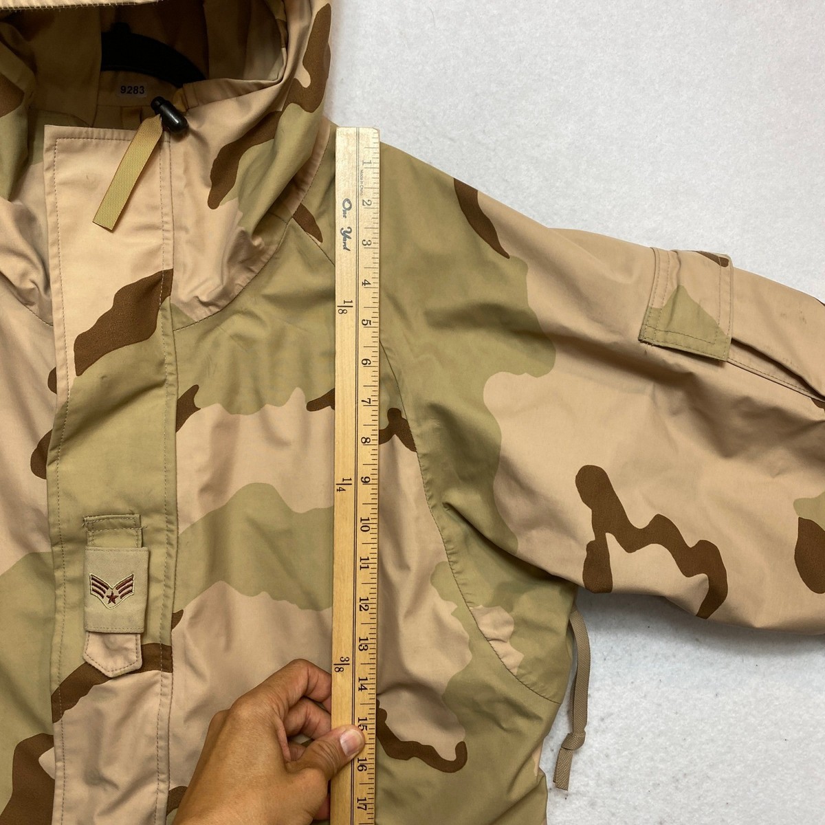 US Military Gore-Tex Parka Jacket Mens M Long Tan Desert Camo Cold