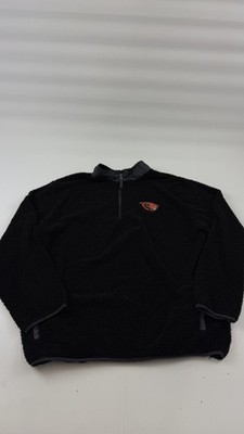 Oregon State Beavers Sherpa Sweatshirt Mens 3XL Black Football Colosseum 1/4 Zip