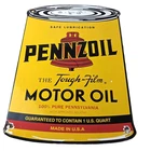 Vintage Pennzoil Porcelain Sign - Motor Oil Can Porcelain Pennsylvania Sign