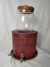 Early 5 Cent Pix Cherifiz Red Drink XX Century Dispenser Cordley Hayes New York!