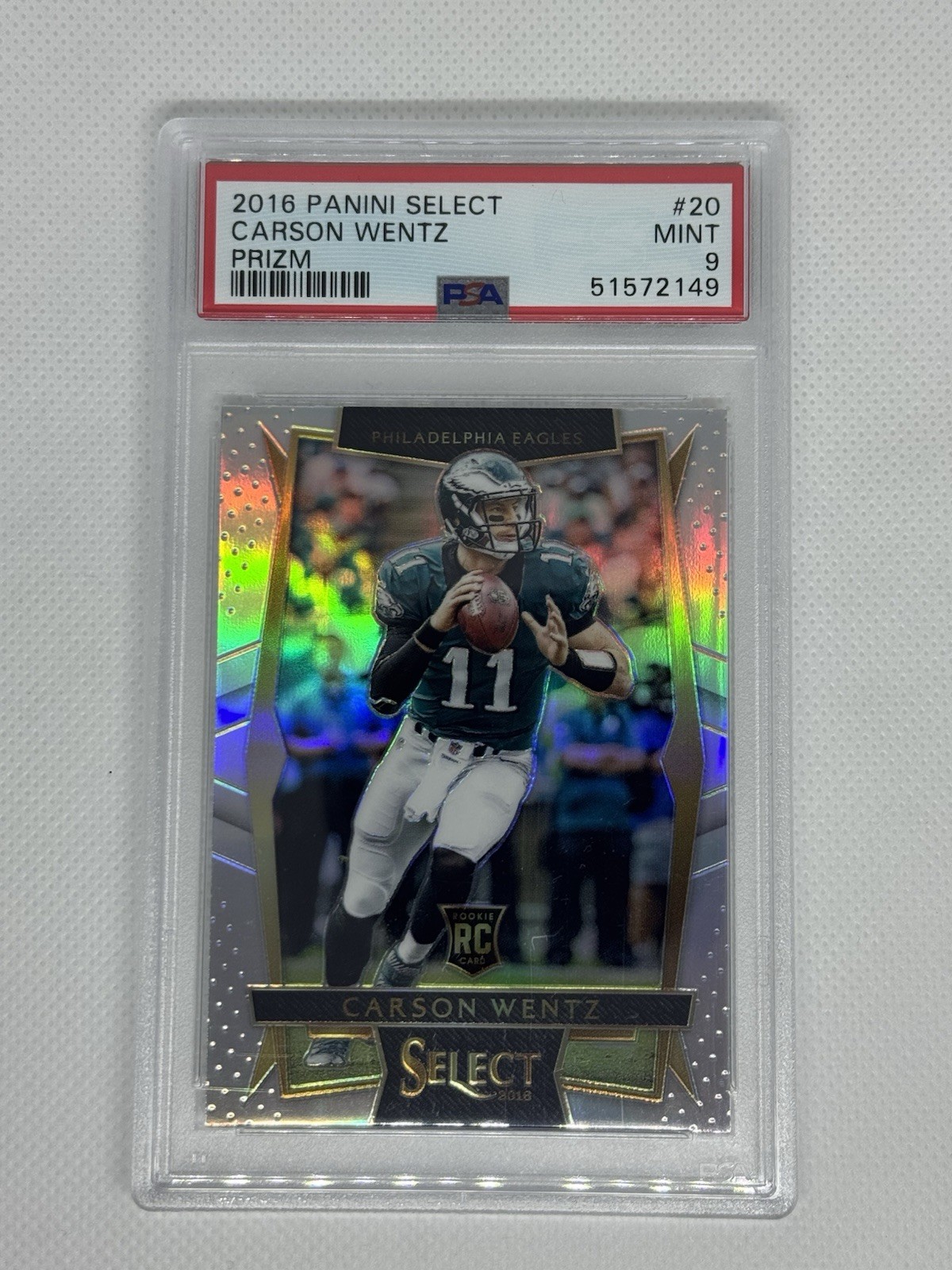 2016 Panini Select - Concourse Carson Wentz #20 Silver Prizm (RC)