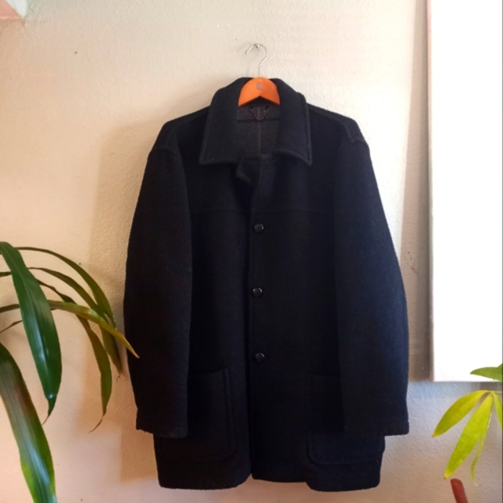 Brooks Brothers Vintage English Melton Wool Pea Coat Classic Preppy Style