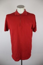 HUGO BOSS Mens Red Cotton Polo Shirt Casual Vintage Logo, Size L
