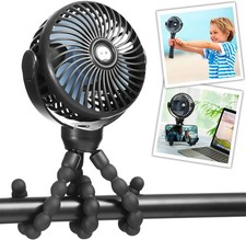 Mini Portable Baby stroller Fan,Mini Handheld Portable Fan Black  Battery Opera
