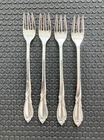 4-International Sterling Silver RHAPSODY Pattern Cocktail Forks 5-5/8"- No Mono