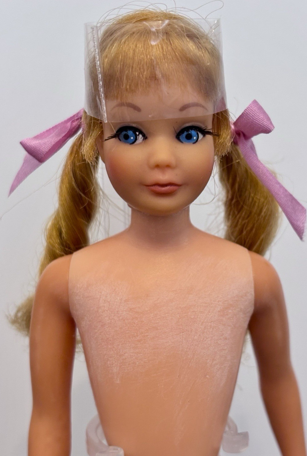 Vintage Mod TNT Blonde Sausage Curl Skipper Doll Restored with lashes