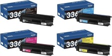 Brother TN336 Toner Cartridges 4 Pack Black Cyan Magenta Yellow Genuine OEM New