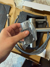 Pull-Out Stainless Steel Kitchen Tap Single Lever Deck Mounted Silver w/ Hoses
