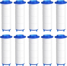 10Pcs Ion Shower Drops Head Filter, 2.36 0.95 inches Showerhead Filter, PP Cot