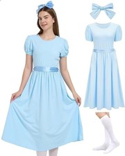  NEW 2025 BLUE DRESS HALLOWEEN COSTUME  SIZE MEDIUM 