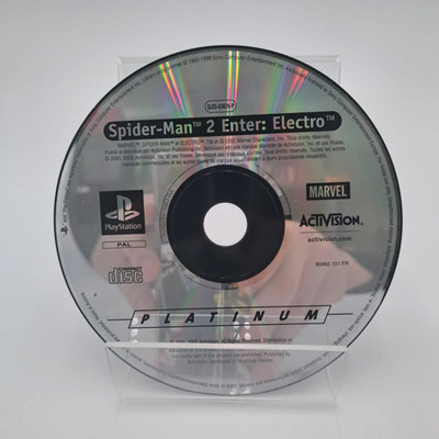 Spider-Man 2 Enter Electro Platinum PS1 PS2 PlayStation 1 2 Marvel PAL 03624   