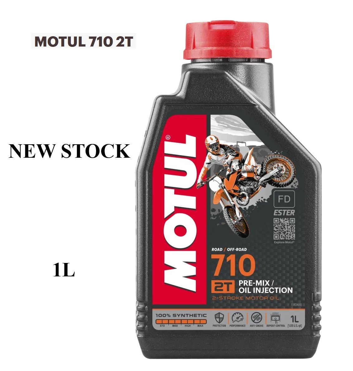 Motul 710 2T 2 Stroke Ester Synthetic Racing Motorcycle Engine Oil - 1 Litre 1L