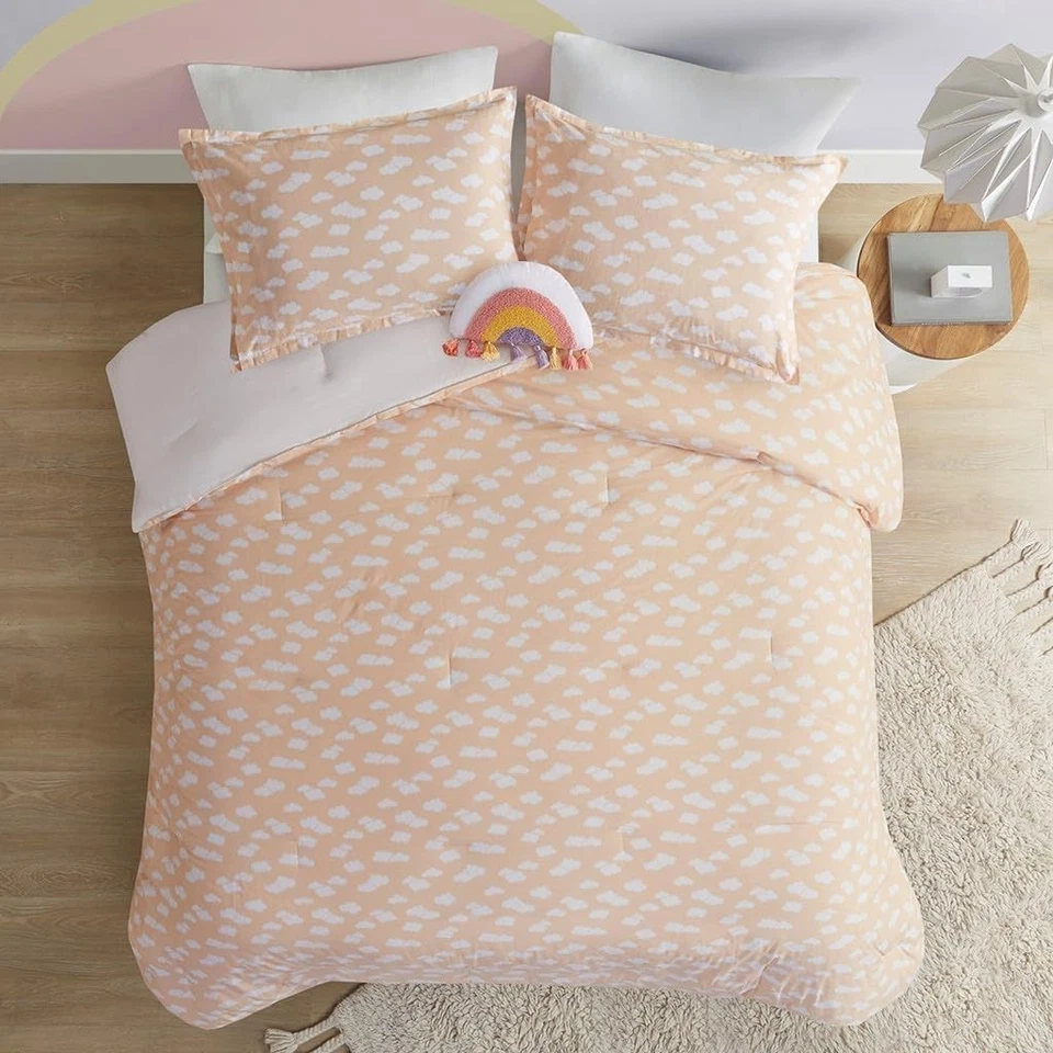 URBAN HABITAT Kids Coverlet Full/Queen  Bedding Set Sun Quilt Sunny Yellow/Coral - Image 3 of 4