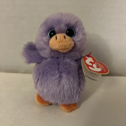 TY Basket Beanie Baby - LAVENDAR the Purple Chick (4 inch) - MWMTs
