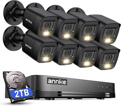 16CH 2MP FHD AI Surveillance Security Camera System with 2TB Hard Drive and 8X 2