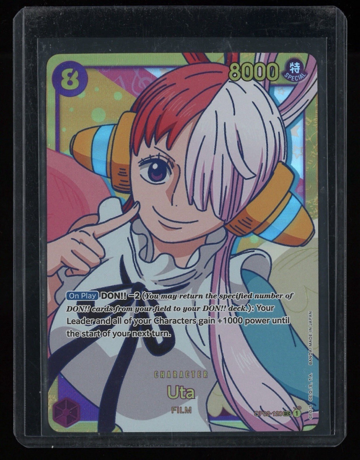 Uta OP02-120 SEC Alt Art Paramount War One Piece TCG English