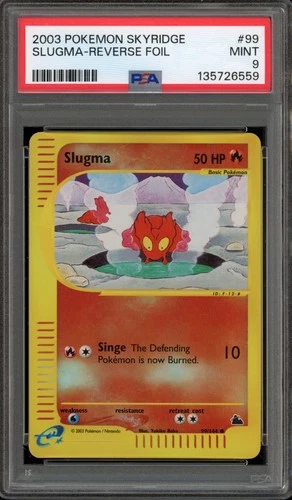 Pokemon Slugma Skyridge Reverse Holo #99 PSA 9 Mint