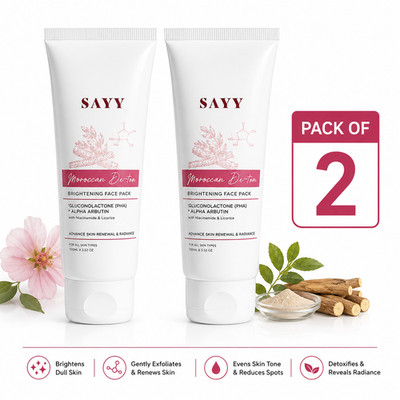 SAYY Moroccan DeTan Brightening Face Pack 2er Pack Radiance Clay Mask