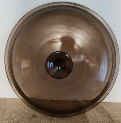 Pyrex Vision Cook Ware 10 3/4  Brown Round  Replacement Lid 